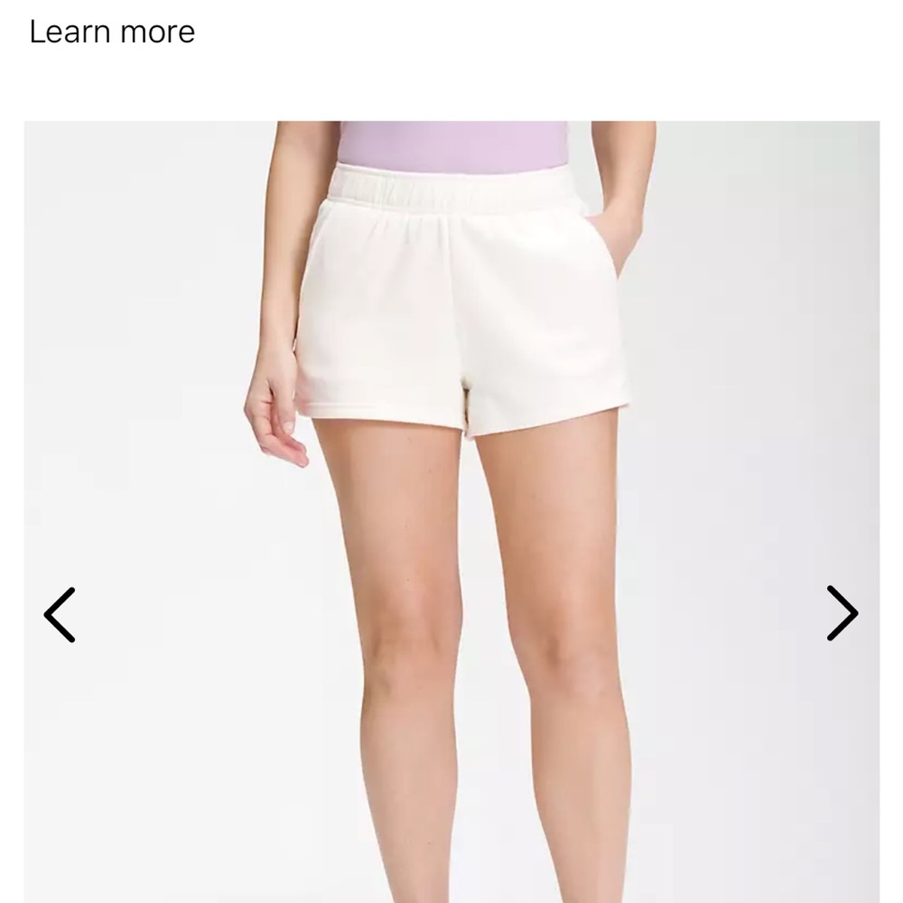 white north face shorts